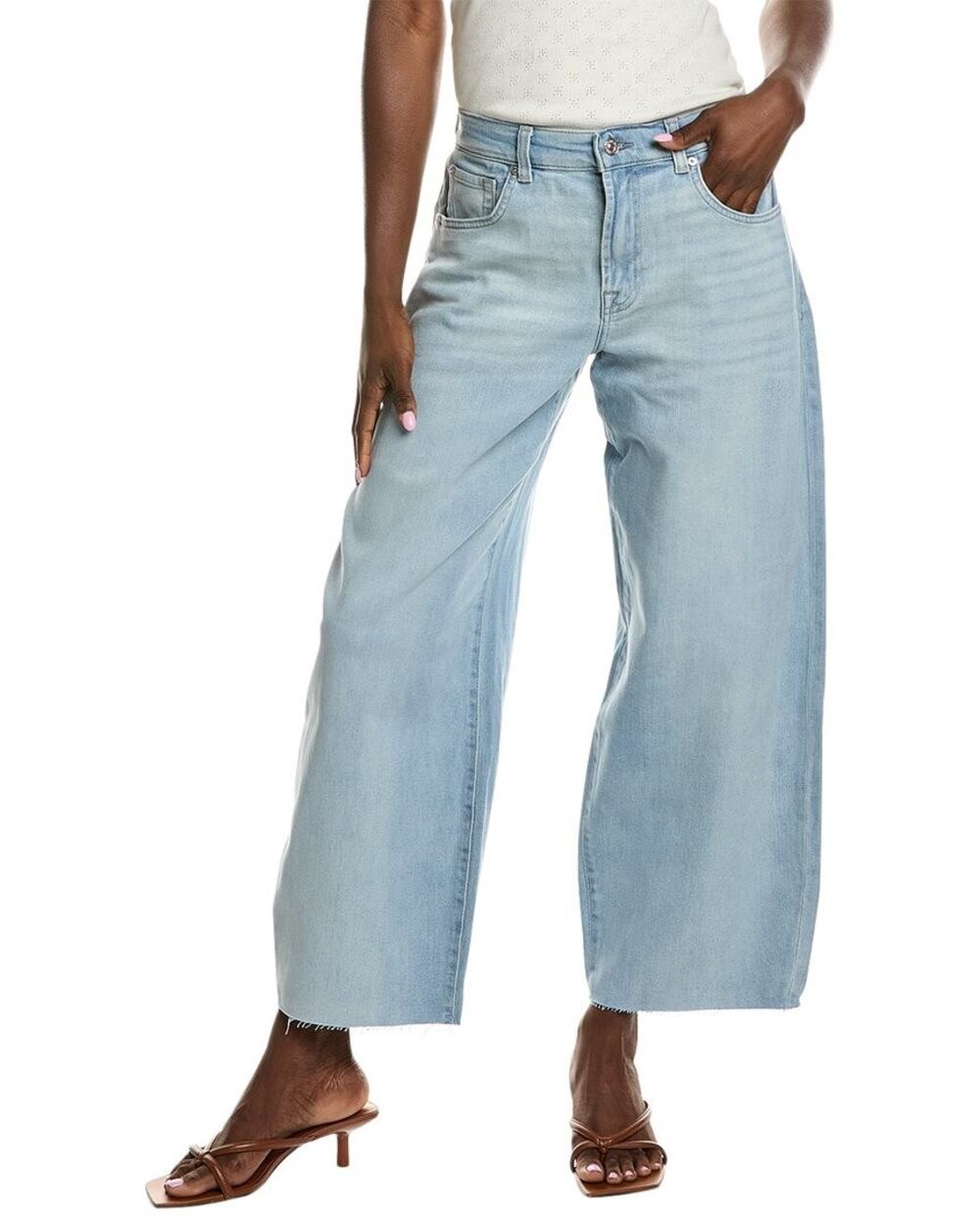 7 For All Mankind Bonnie Barrel Denim Jeans Nador Curvlinear 32